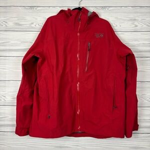 Mountain Hardwear DryQ Elite Zip Up Red Jacket Size XXL